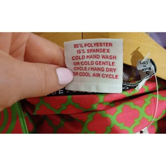 NWT Gretchen Scott Retro Pink 3/4 Sleeve Jersey Bordertown Dress Size Small - Picture 6 of 6